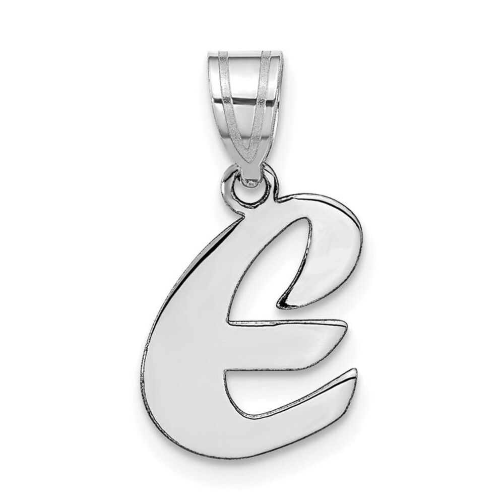 Kazi Luxury 14k White Gold Polished Script Letter… - image 1